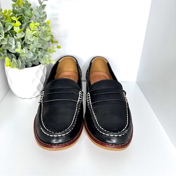 Sperry Women’s Seaport Penny Black Leather Loafer Shoes Size 8 - Picture 5 of 10